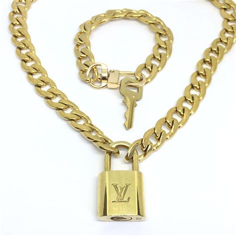 louis vuitton vintage lock necklace|authentic Louis Vuitton lock.